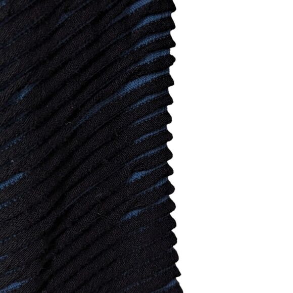 Yoga Works Size Small Blue Black Textured Tunic Handkerchief Hem Long Sleeve - Picture 7 of 10